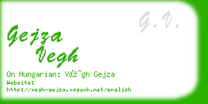 gejza vegh business card